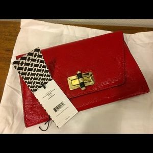 DVF beautiful red clutch